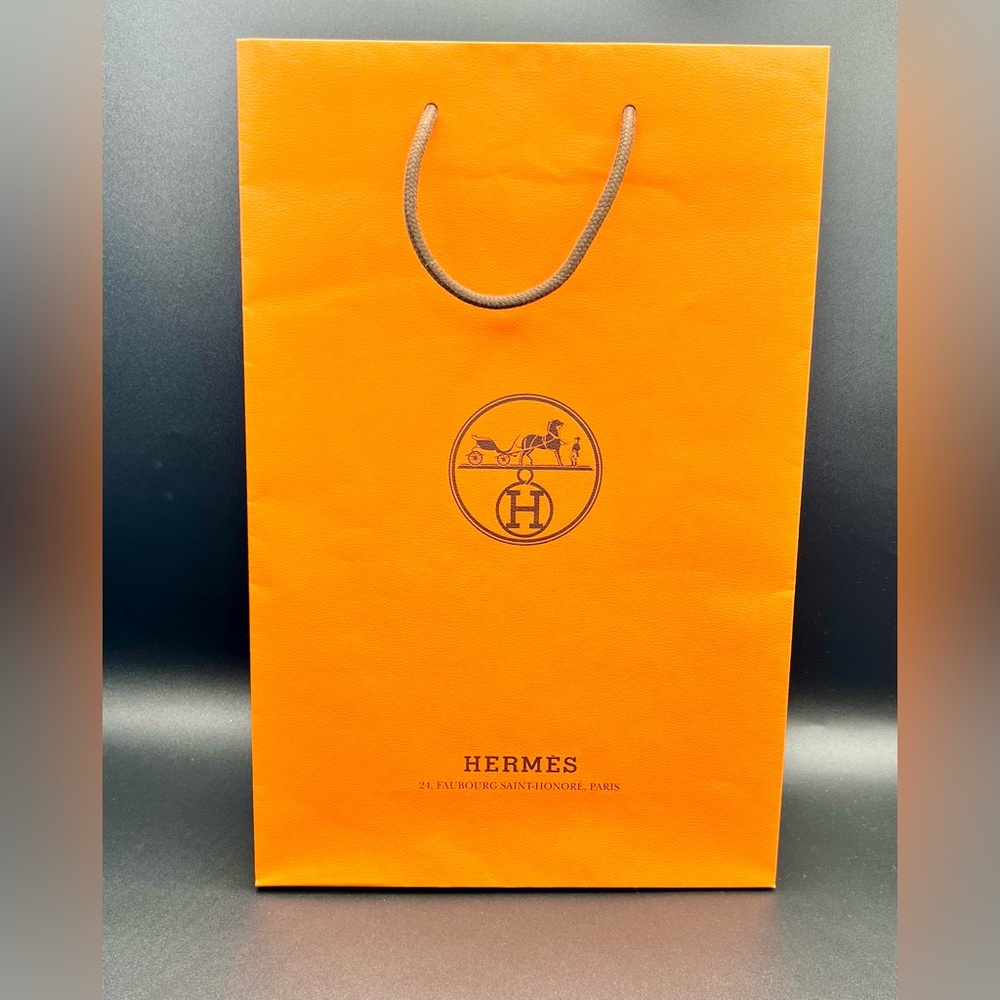 Hermes Vibrant Orange Shopping Bag